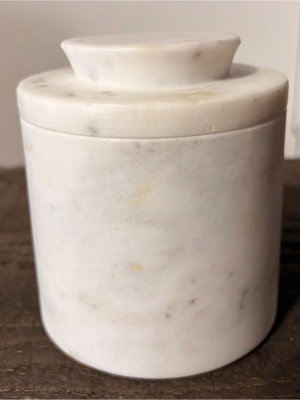 Brand New Solid Marble Butter Crock